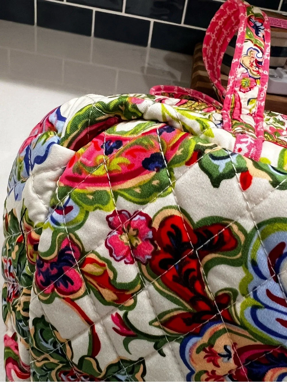 Vera Bradley Reversible Hathaway Tote - Vibrant Gardenias